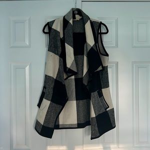 Love + Harmony plaid long vest, size M-L